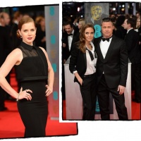 На червения килим на наградите BAFTA 2014